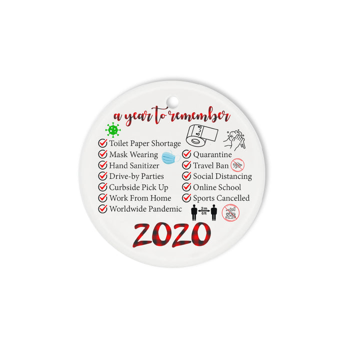 A year to remember ornament, toilet paper 2020 ornament, funny Merry Christmas family gift idea