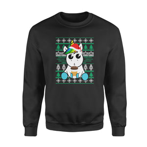 Coffee unicorn christmas funny sweatshirt gifts christmas ugly sweater