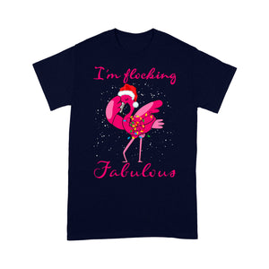 I'm Flocking Fabulous Funny Christmas Dabbing Flamingo  Tee Shirt Gift For Christmas