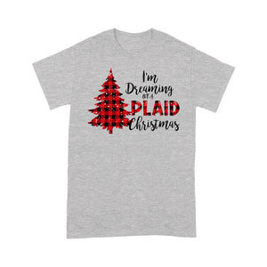 I'm Dreaming Of A Plaid Christmas Funny Buffalo Plaid  Tee Shirt Gift For Christmas