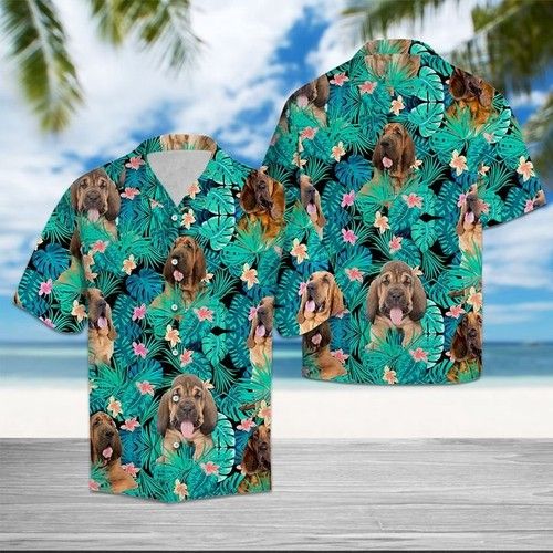 Bloodhound Tropical Hawaiian Shirt Summer,Hawaiian Shirt Gift, Christmas Gift