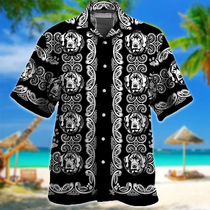 German Shorthaired Pointer Black And White Pattern Hawaiian Shirt, Hawaiian Shirt Gift, Christmas Gift