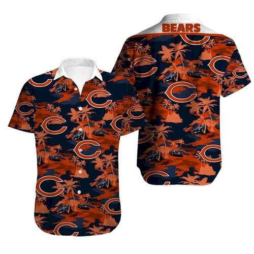 Chicago Bears Hawaiian Shirt_Hawaiian Shirt Gift, Christmas Gift