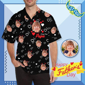 Custom Face Lovely Dad Men's All Over Print Hawaiian Shirt, Hawaiian Shirt Gift, Christmas Gift