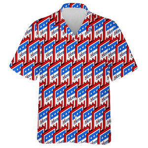 Vote USA Election Day Cards Patriotic Pattern Hawaiian Shirt, Hawaiian Shirt Gift, Christmas Gift