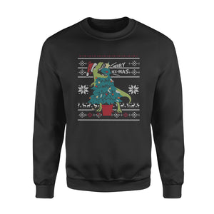 Merry Rex-mas tree - funny sweatshirt gifts christmas ugly sweater for men and women