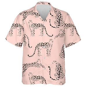 Trendy Texture Abstract Leopard On Pink Hawaiian Shirt,Hawaiian Shirt Gift, Christmas Gift