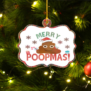 Funny Merry Poopmas Ornaments Set, 2020 Shit Got Real Ornaments Set, Christmas Ornament Family Gift Idea