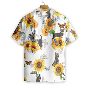 Flower Species Chihuahua Lover With Sunflower Hawaiian Shirt,Hawaiian Shirt Gift, Christmas Gift