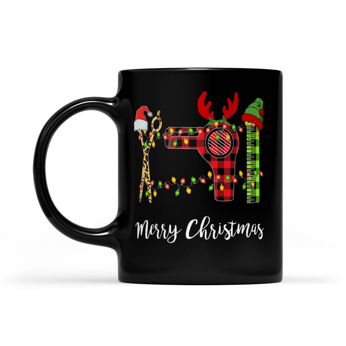 Merry Christmas Hairstylist Gift Funny Xmas  Black Mug Gift For Christmas