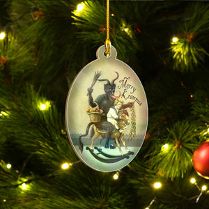 Merry Krampus Ornament Set, Dark Christmas Ornament Set, Christmas Family Gift Idea