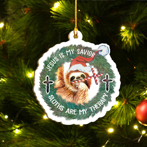 Merry Slothmas Ornaments Set, Funny Sloth Ornaments, Christmas Ornaments Family Gift Idea For Sloth Lover