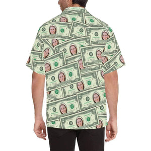 Custom Face Money Men's All Over Print Hawaiian Shirt, Hawaiian Shirt Gift, Christmas Gift