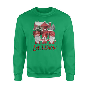 Let it Snow , Gnome merry christmas - funny sweatshirt gifts christmas ugly sweater for men and women