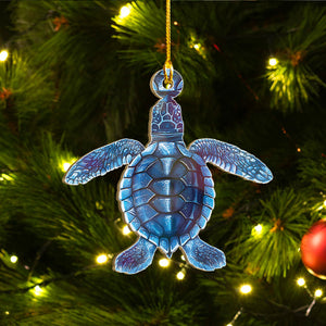 Xmas Turtle Ornaments Set, Merry Christmas Ornaments Set, Funny Christmas Ornaments Family Gift Idea For Turtle Lover