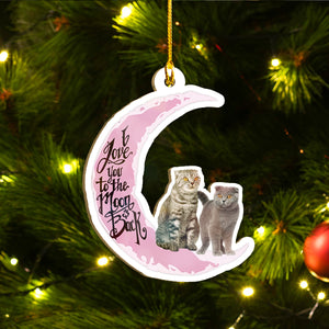 Scottish Fold Ornaments Set, Meowy Christmas Ornaments Set, Funny Xmas Ornaments Family Gift Idea For Cat Lover