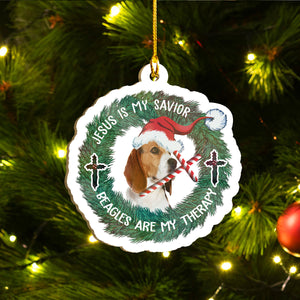 Xmas Beagle Ornaments Set, Merry Woofmas Ornaments Set, Funny Christmas Ornaments Family Gift Idea For Dog Lover