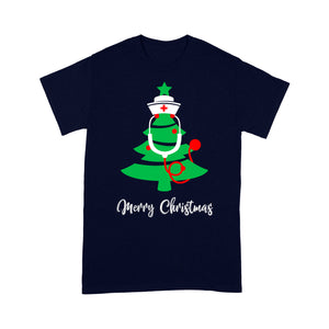 Merry Christmas Stethoscope Nurse Christmas Tree  Tee Shirt Gift For Christmas