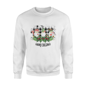 Gnomes funny with Gnomy Christmas - funny sweatshirt gifts christmas ugly sweater for men and women