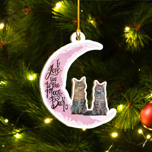 Maine Coon Cat Ornaments Set, Meowy Christmas Ornaments Set, Funny Xmas Ornaments Family Gift Idea For Cat Lover