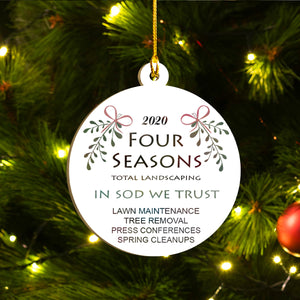 Four Seasons Total Landscaping Ornaments Set, Funny Christmas Ornaments Family Gift Idea