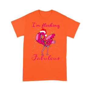 I'm Flocking Fabulous Funny Christmas Dabbing Flamingo  Tee Shirt Gift For Christmas