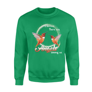 I Believe There Are Angels Among Us funny sweatshirt gifts christmas ugly sweater for men and women