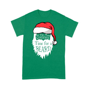 It's The Most Wonderful Time For A Beard Funny Christmas  Tee Shirt Gift For Christmas