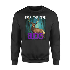 Fear the deer Buck - funny sweatshirt gifts christmas ugly sweater for men and women