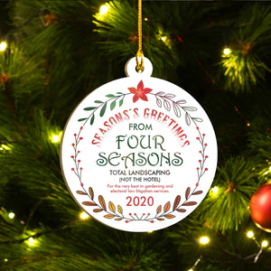 Four Seasons Total Landscaping Ornaments Set, Funny Christmas Ornaments Family Gift Idea