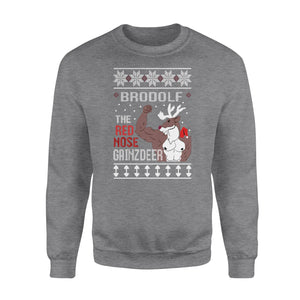 Brodolf The Red Nose Gainzdeer funny sweatshirt gifts christmas ugly sweater for men and women