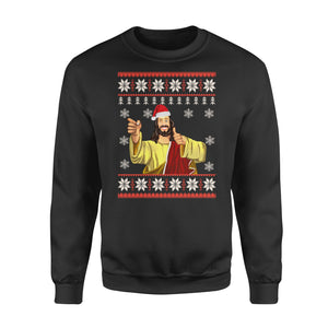 Ugly Xmas Jumper Pullover Sweater Sz M Jesus Party Christmas Funny Holidays Top - Funny sweatshirt gifts christmas ugly sweater for men and women