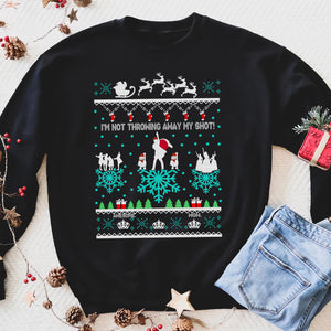 I'm not throwing away my shot! funny sweatshirt gifts christmas ugly sweater for men and women