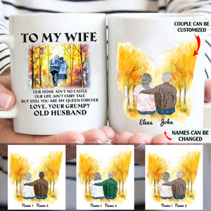 To my wife your grumpy old husband love you personalised gift customized mug coffee mugs gifts custom christmas mugs