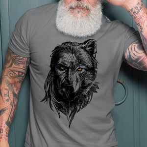 Viking T-shirt, Viking Warrior T-shirt - Viking Wolf T-shirt, Family Gift Idea For Men