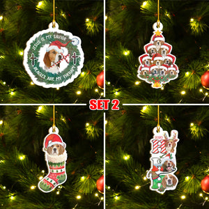 Xmas Beagle Ornaments Set, Merry Woofmas Ornaments Set, Funny Christmas Ornaments Family Gift Idea For Dog Lover