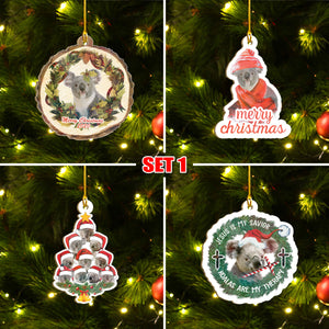 Xmas Koala Ornaments Set, Merry Christmas Ornaments Set, Funny Christmas Ornaments Family Gift Idea For Koala Lover