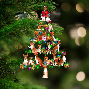 Basenji-Christmas Tree Lights-Two Sided Ornament - Best gifts your whole family