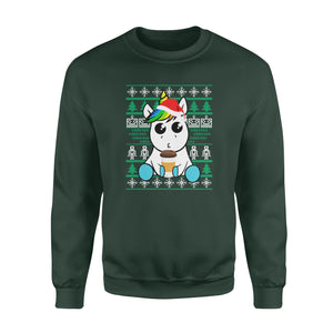 Coffee unicorn christmas funny sweatshirt gifts christmas ugly sweater