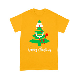 Merry Christmas Stethoscope Nurse Christmas Tree  Tee Shirt Gift For Christmas