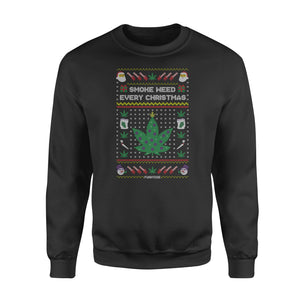 Funny or Die Smoke Weed Every Christmas - Standard Crew Neck Sweatshirt funny sweatshirt gifts christmas ugly sweater for men and women