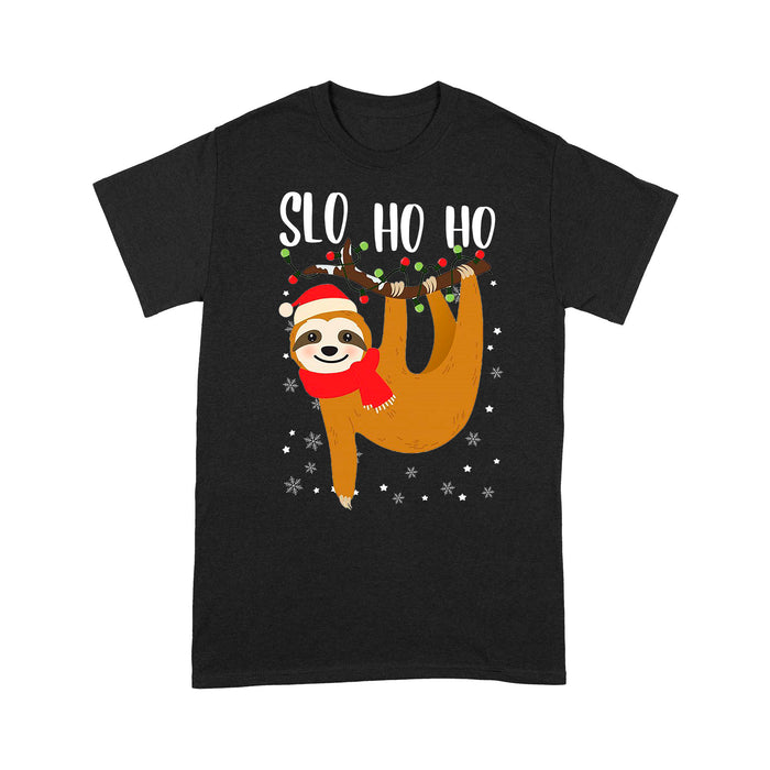 Slo Ho Ho Funny Christmas Sloth Lovers - Standard T-shirt  Tee Shirt Gift For Christmas