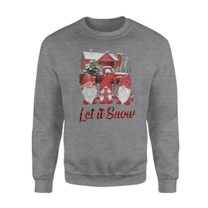 Let it Snow , Gnome merry christmas - funny sweatshirt gifts christmas ugly sweater for men and women