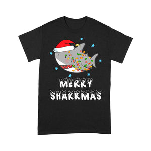 Santa Shark Merry Sharkmas Funny Christmas Gift - Standard T-shirt  Tee Shirt Gift For Christmas