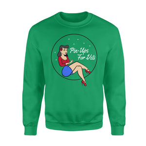 Pin-Ups for Vets funny sweatshirt gifts christmas ugly sweater for men and women