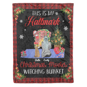 This is my Christmas movies watching blanket cat mom personalized fleece blanket gifts custom christmas blanket