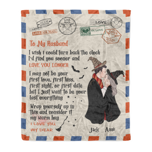 To my husband I wish I'd find you sooner personalized coffee blanket gifts custom christmas blanket