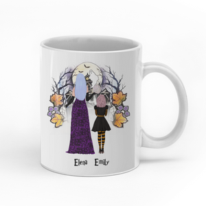 Just a wicked witch with her little monster personalised gift customized mug coffee mugs gifts custom christmas mugs