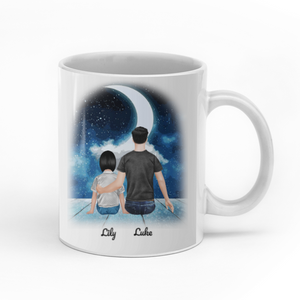 There is no place highter than on daddy's shoulders personalised gift customized mug coffee mugs gifts custom christmas mugs