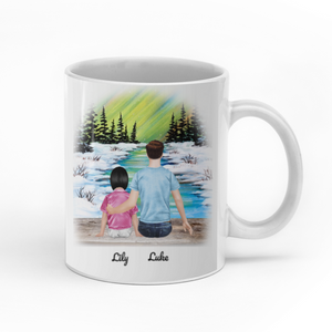 The Love Between A Father And Daughter Is Forever personalised gift customized mug coffee mugs gifts custom christmas mugs